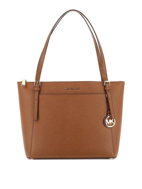 michael kors voyager tote bag brown|Michael Kors saffiano bag.